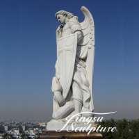 Hand Carved st michael the archangel statue