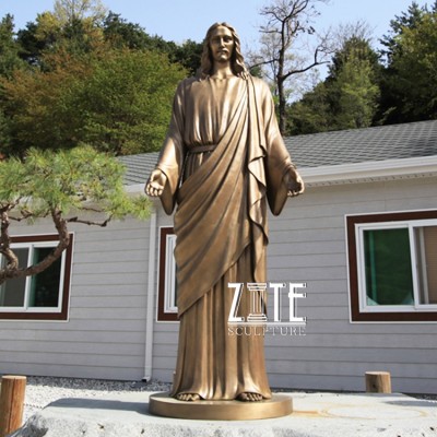 Garden Decorative bronze jesus brass sculpture