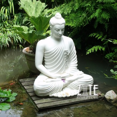 Carving large white stone sculpture marble buddha statues