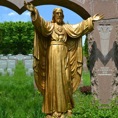 Hot Sale Outdoor bronze jesus christian statue