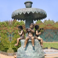 High Quality Cheap bronze child fountain